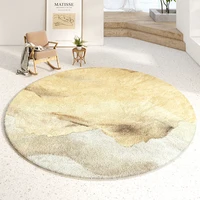 Modern Luxury Rugs for Bedroom Fluffy Soft Living Room Decoration Carpet Minimalist Abstraction Lounge Rug Round Plush Floor Mat 2
