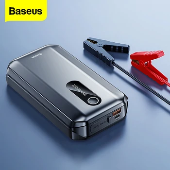 Baseus 자동차 점프 스타터 보조베터리, 휴대용 배터리 충전기 스테이션, 자동차 비상 부스터 시동 장치, 10000mAh, 1000A, 12V