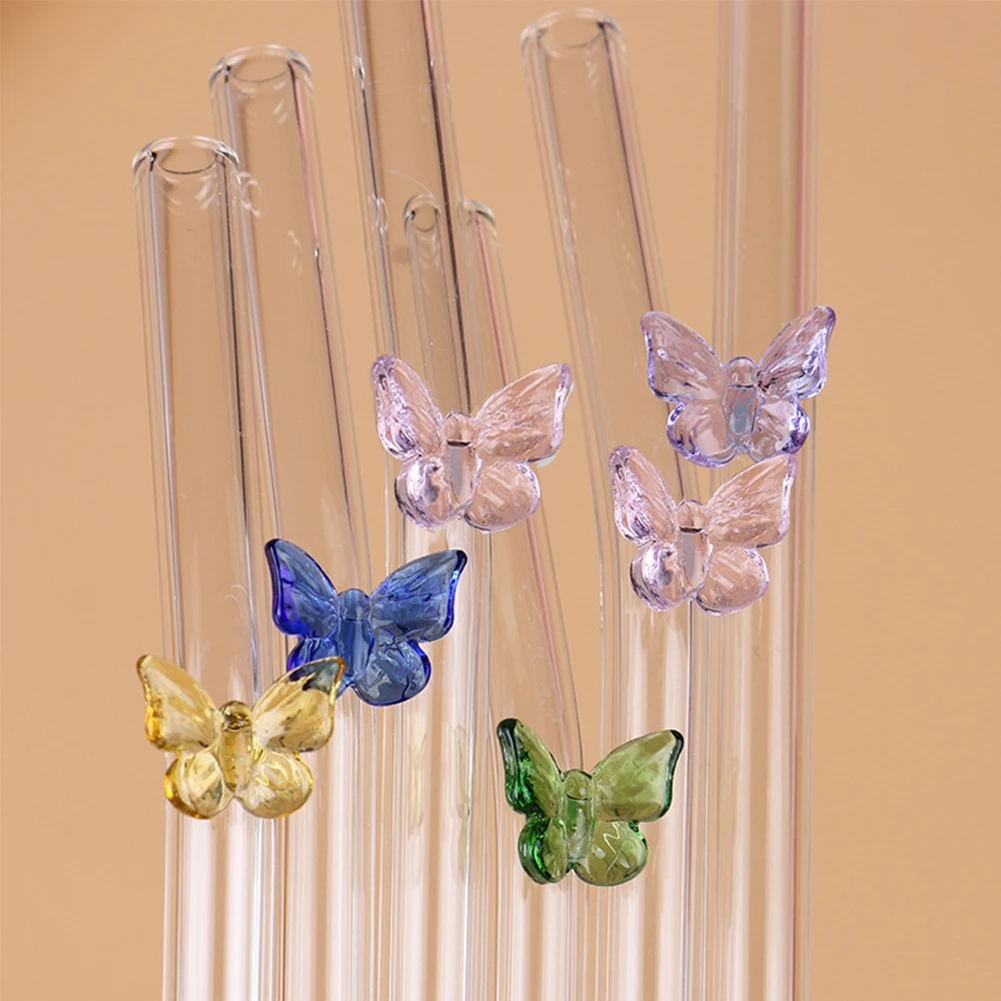 Pajita De Vidrio Para Batidos De 15cm Pajitas Transparentes 
