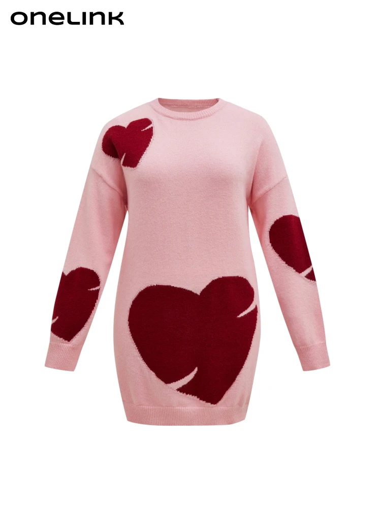 onelink-rose-pink-2022-autumn-winter-plus-size-women-woolen-pullover-sweater-o-neck-chic-heart-pattern-oversize-knitwear-clothes