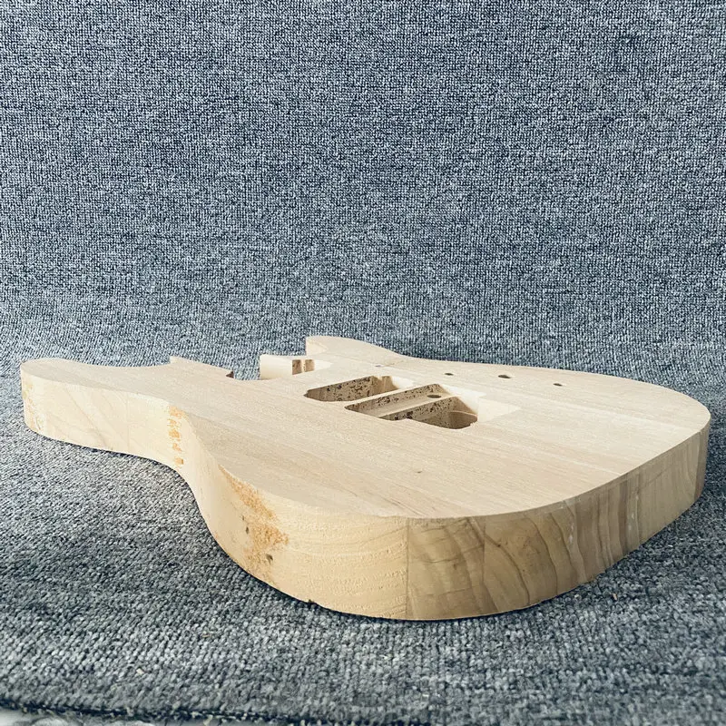 HB163 Damaged Electric Guitar Body Unfinished Version for Floyd Rose Guitar DIY Replace No Paints in Solid Basswood