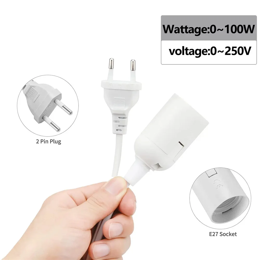 EU/US Plug 1.8m Power Cord Cables E27 Full Teeth Half Teeth Lamp Base Holder With Switch Wire For Pendant Fixture Hang lamp lamp holder lamp bulb holder lamp base led lamp base