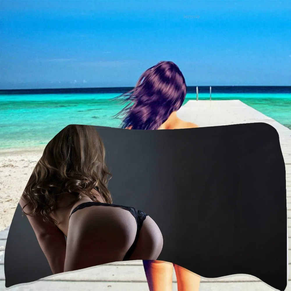 Sexy Lady 3D Print Beach Towels Large Gym Sport Pool Yoga Towel Quick Dry Absorbent Towel for Boys Adult Custom Swimming Towel - Image 4