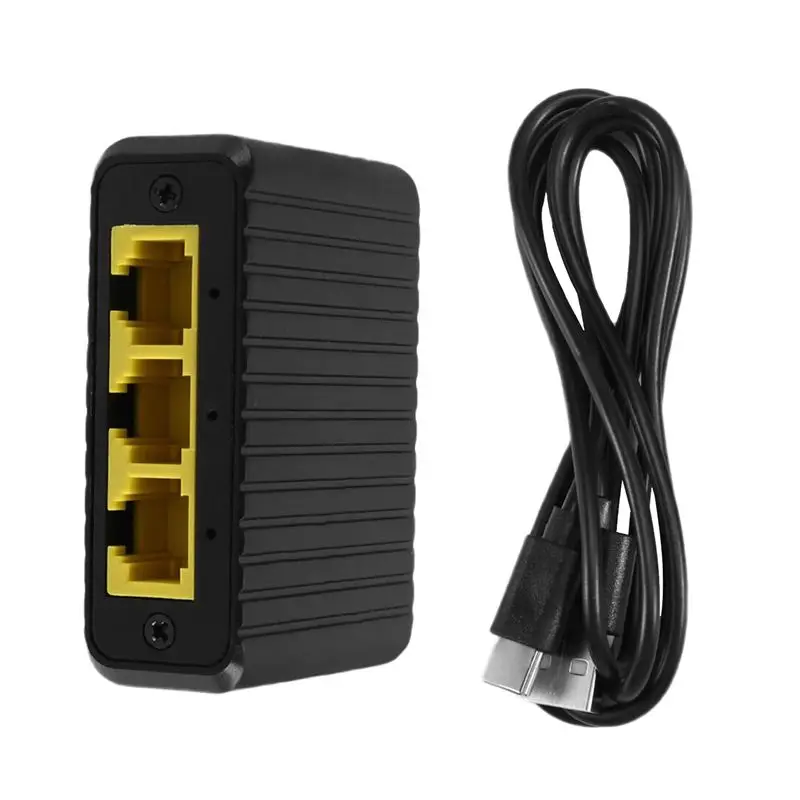 AB97-전체/반이중 1000Mbps 이더넷 스위치 4포트 1입력 3출력 기가비트 네트워크 확장기(라우터, LAN 허브용)