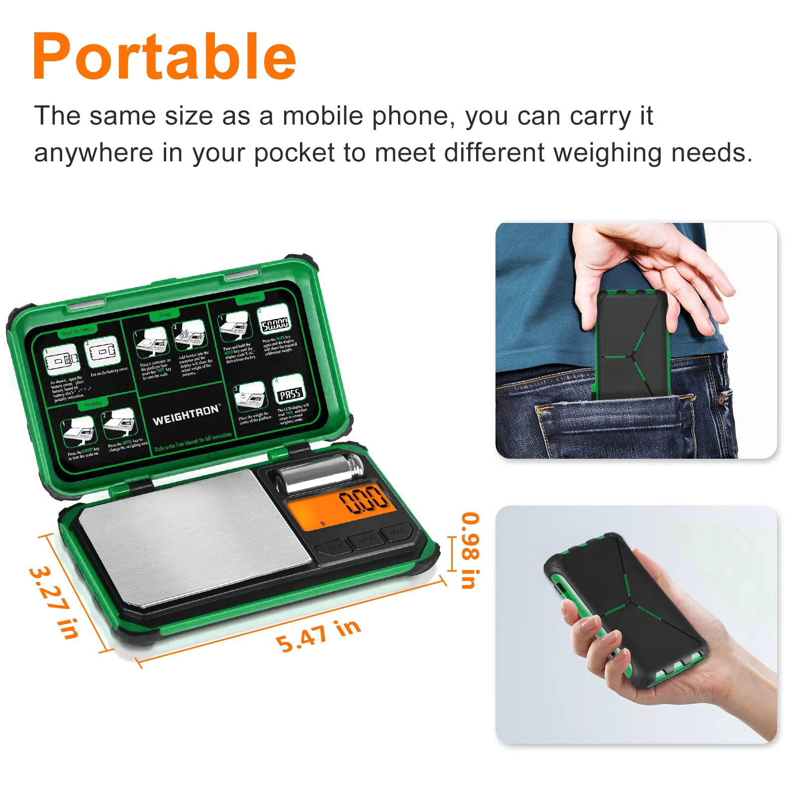 200g/0.01g Digital Pocket Scale with 6 Units Tare Function and LCD Jewelry Mini Scale