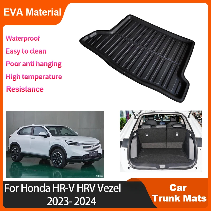Trunk Mat,All-Weather Rear Cargo Area Mat Protective Floor Mat,2023-2025 Honda HR-V FWD,Black Trunk Mat,All-Weather Rear Cargo Area Mat Protective Floor Mat,2023-2025 Honda HR-V FWD,Black
