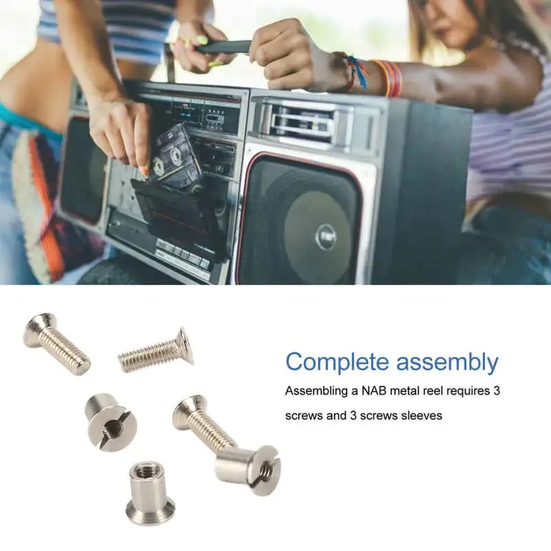 Set Di Viti Per Mozzo Nab Da 24 Pezzi Per Bobine 10.5-Vite Universale 1/4 Per Ampex, Teac, Rmgi E Altro