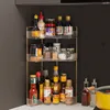 Bathroom Corner Storage Shelf Kitchen Home Organizer Rack Acrylic Makeup Lipstick Skincare Shampoo Tabletop Holder 2/3 Layers 4