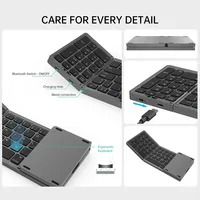 Folding Bluetooth Keyboard Mini Keyboard Wireless Keyboard Tablet Keyboard Portable Mute keyboard For Laptop Windows Android IOS 5