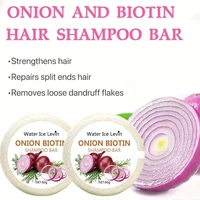 Savon Shampoing à l'oignon et à la biotine - 60 g, adapté à tous les types de cheveux, hydratant et lissant, riche en extrait de romarin 5