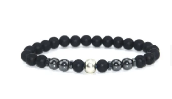 Anti-Swelling Black Obsidian Anklet Matte Retro Stylish Handmade Ankle Decoration 