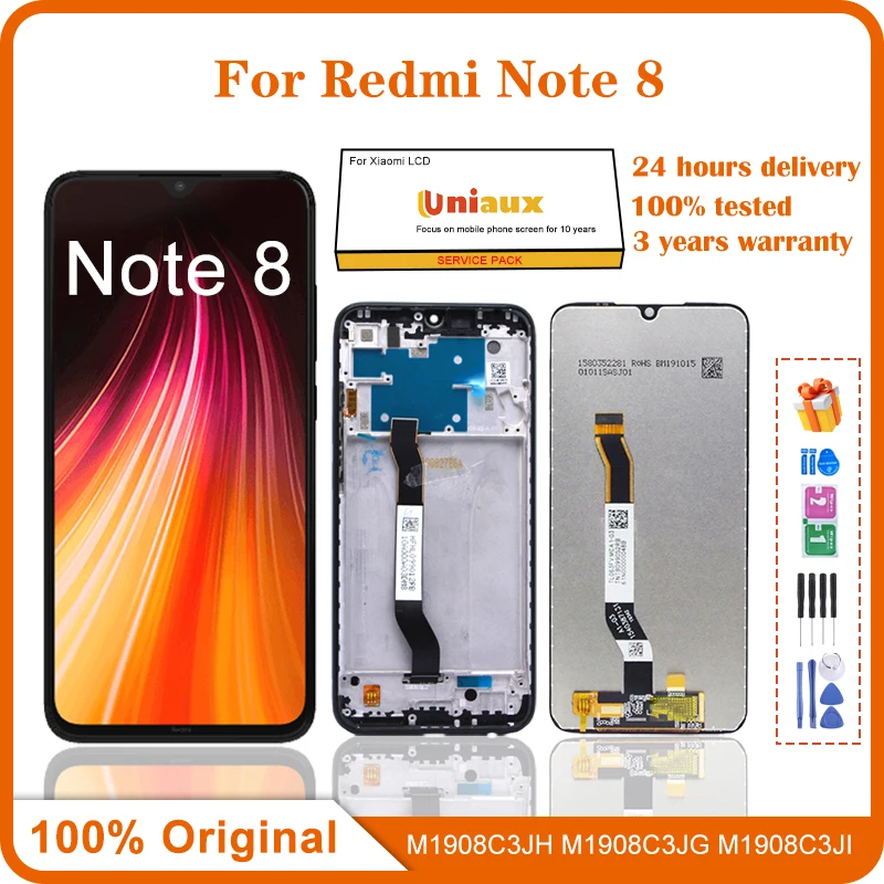 

6.3" Original For Xiaomi Redmi Note 8 LCD Display Touch Screen Replacement For Redmi Note8 Display M1908C3JH M1908C3JG LCD