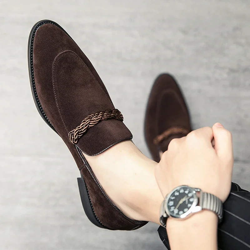 

Fashion Comfortable Mens Casual Suede Loafers Shoes Vintage Style Light Flats Moccasin Shoes Zapatos Para Hombre big size 38-48