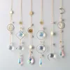 1PCS Moon AB Crystal Suncatcher Window Sun Catchers Hanging Prisms Pendant Light Catcher Rainbow Maker Home Garden Decoration 4