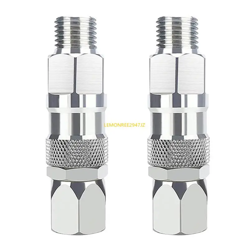 63HA Pack of 2 Sturdy Stainless Steel Airless Sprayer Joint Connectors 1/4 Inch Accessory with Various Paint Sprayers