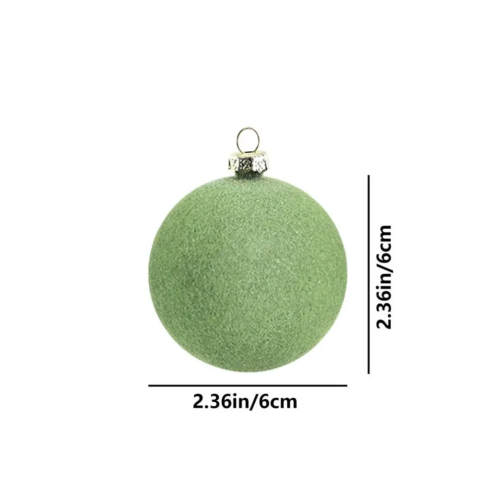 Adornos de bolas de Navidad, decoración navideña, colgante de bolas de flocado, decoraciones de bolas de Navidad para pared de árbol de Navidad y chimenea