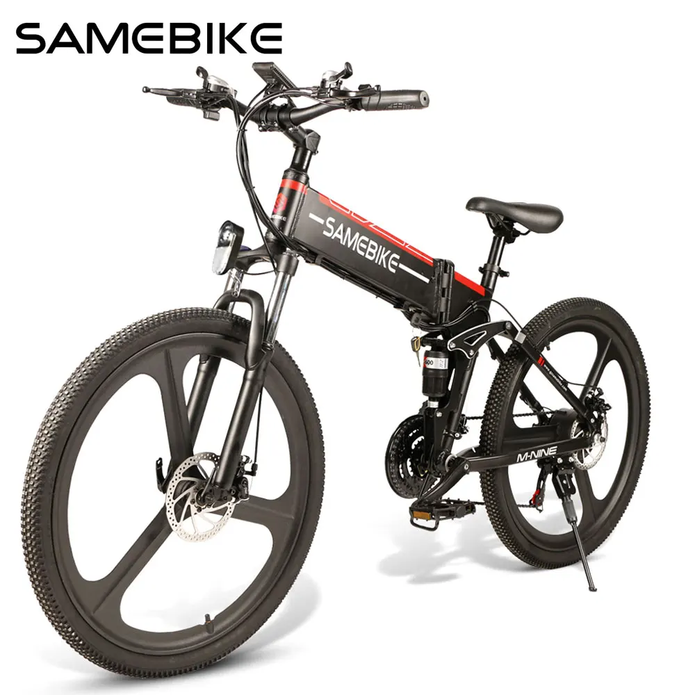 

EU/US/UK Stock 26" MTB Folding Electric Bicycle 350W 48V 10AH E-moped Bike E-Bike Shimano 21 Speed 1.95 Tire Magnesium Alloy Rim