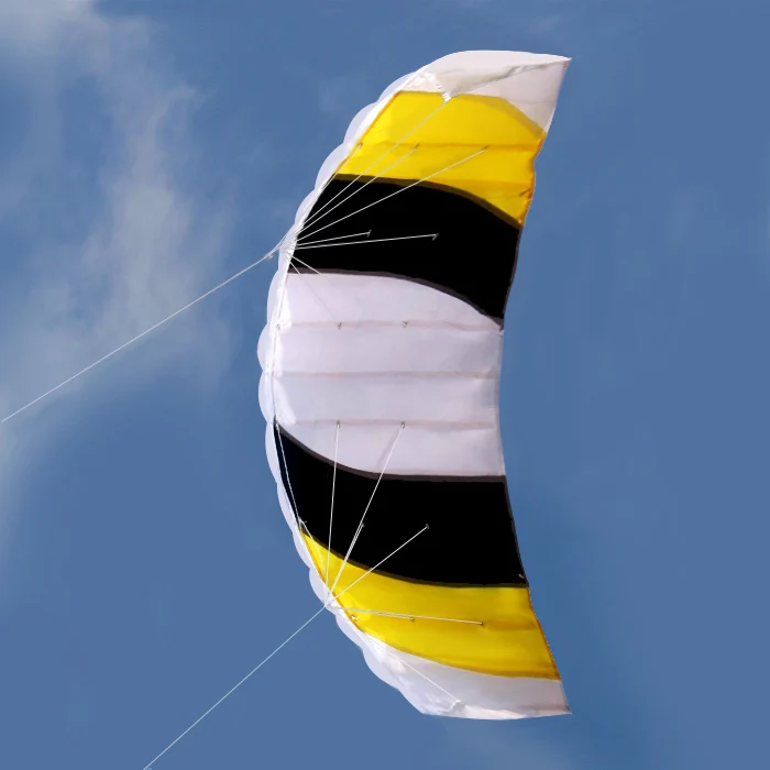 Beach Kite Stunt Kite Power Parafoil Kite Parafoil Kite Outdoor Fun Sports Power 1.4m Dual Line Stunt Parafoil Parachute Beach Kite For Beginner