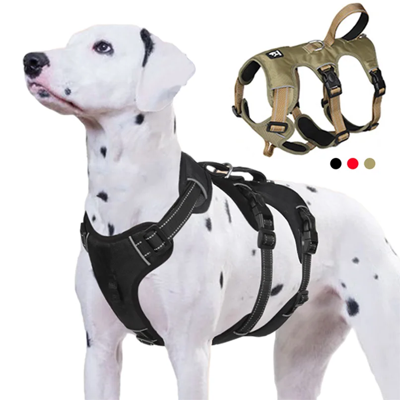 Big Dog Harness Reflective Pet Adjustable Safety Lead Puppy Vest