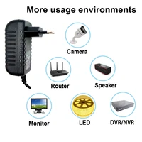 Адаптер питания ЕС/США AC 100 В-240 В к постоянному току 12 В 2 А, зарядное устройство, универсальный адаптер-конвертер, вилка для камеры DVR NVR, светодиодный робот-светильник — изображение 6