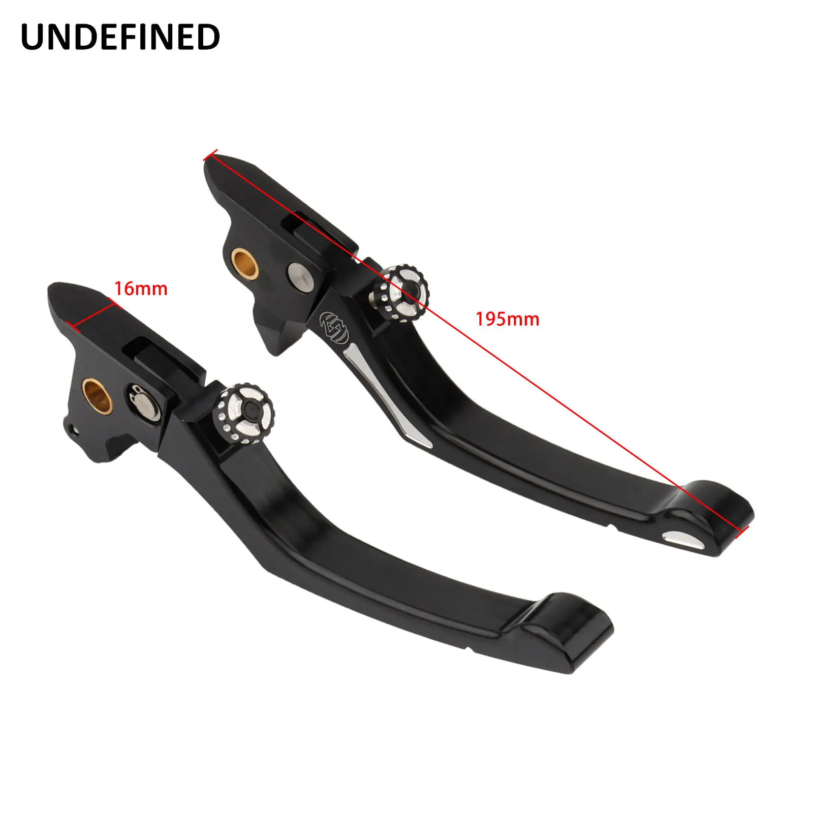 RUSIHO Motorcycle Clutch & Brake Levers For Harley Touring Models 2008-2014 - Adjustable Slotted Levers (Black)