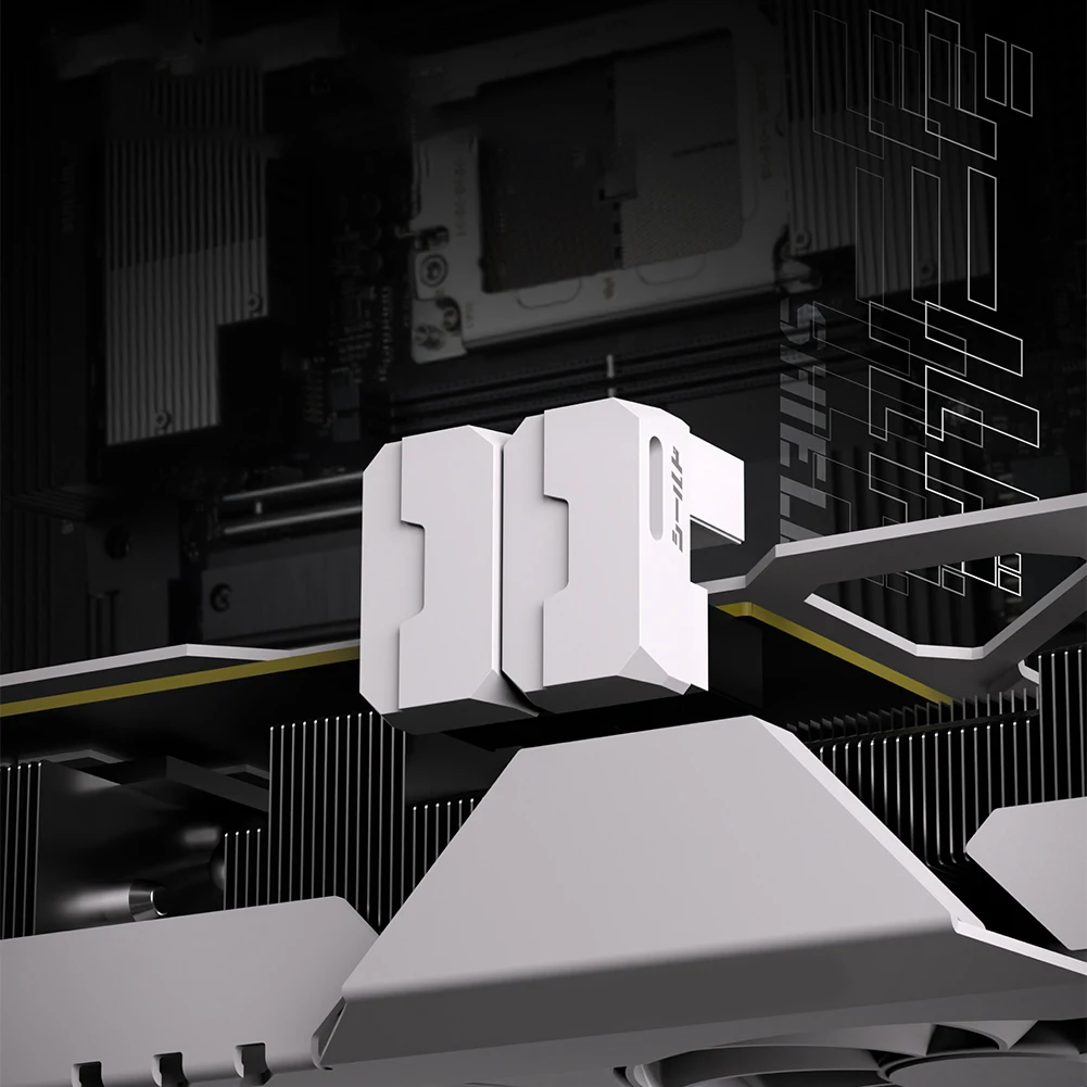 8-Pin PCIe GPU Power Adapters Head Power Interfaces Steering Head Power Right Angle Elbow Adapter for Desktops Graphics