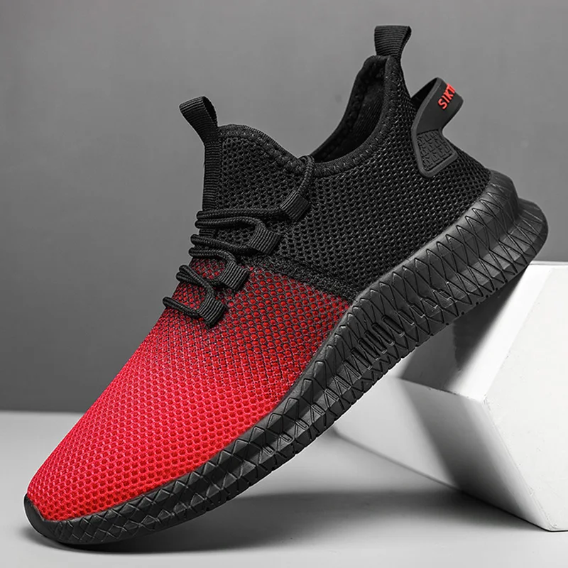 Leichte Herren-Laufschuhe im Freien, atmungsaktive Herren-Sportschuhe mit rutschfester Sohle, Schnürschuhe, Freizeitschuhe, große Größe 2023_voghion.com