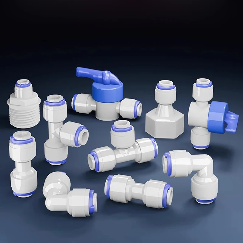 10pcs 1/4-3/8 Elbow Fittings Reverse Osmosis Quick Connect Elbow