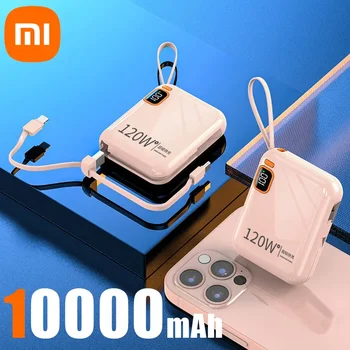 Xiaomi 120W Fast Charging 50000mAh Large Capacity Portable Power Bank Cable Two-way Mini Powerbank for iPhone Samsung Huawei 16