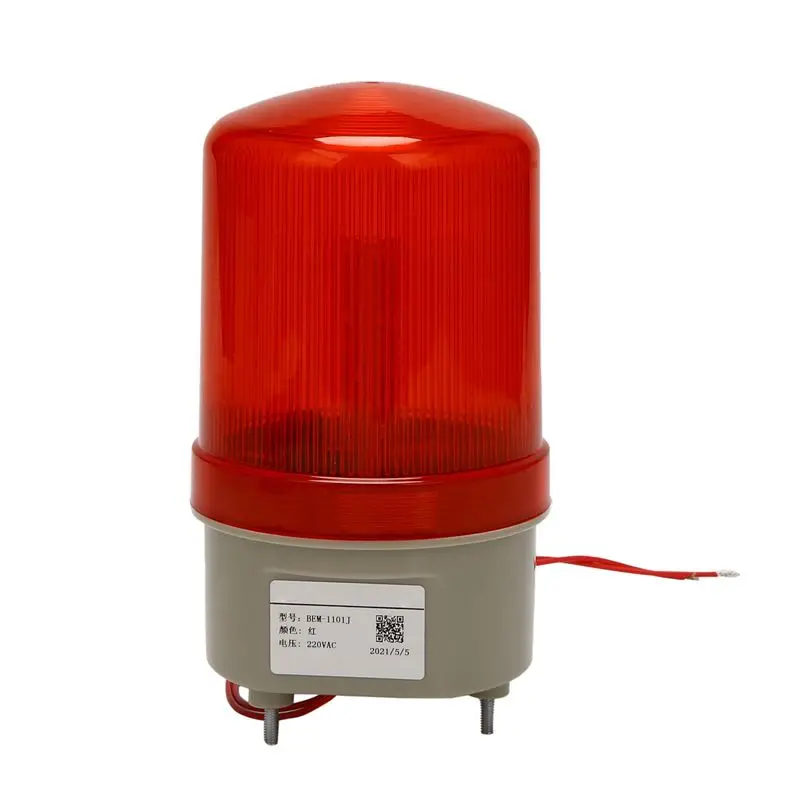 3X 산업용 점멸음 경보등, BEM-1101J 220V 빨간색 LED 경고등 음향광학 경보 시스템