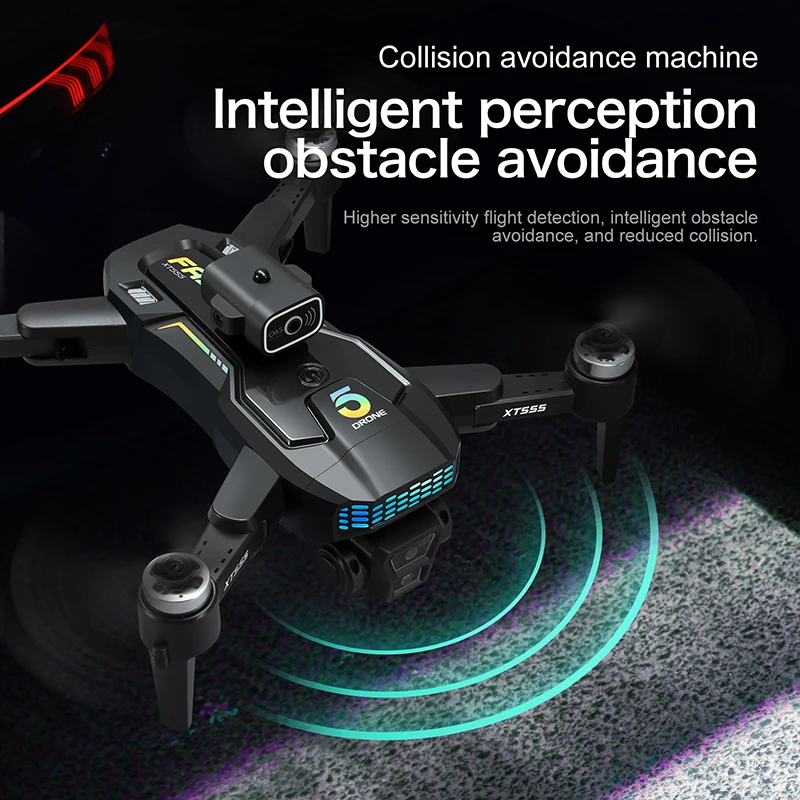 Drone GPS XT555 2026 8K HD Double Caméra Moteur Brushless WIFI FPV Pliable
