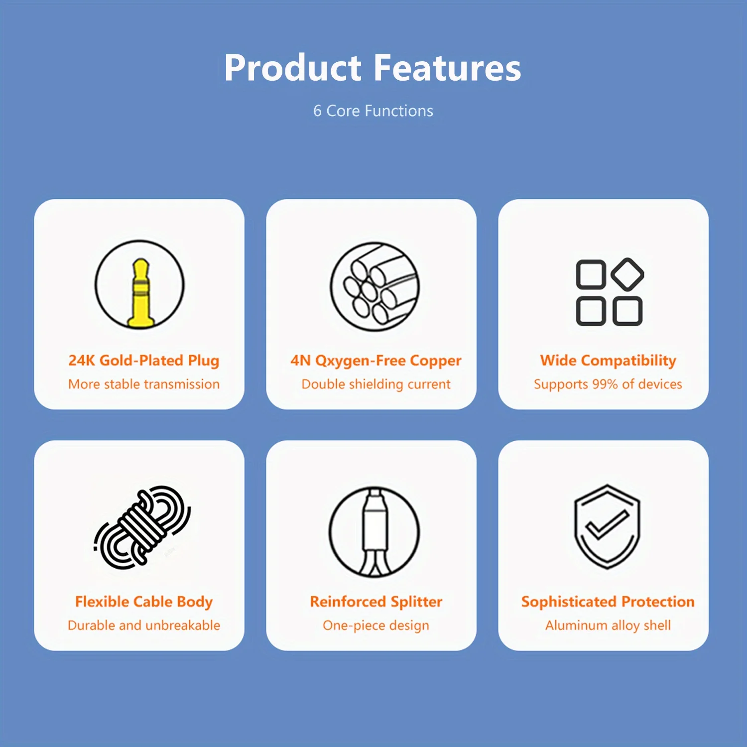 Premium Audio Interconnect Cable for AV Receivers and Speakers