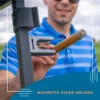 Magnetic Cigar Holder,Fits Golf Carts, Beach Chairs, Fishing Rods - Secure Magnetic Grip, Hook & Loop Strap 2