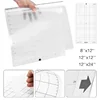 2PCS Cutting Mat Pad 12*12-Inch Transparent Adhesive Mat Pad with Measuring Grid 12*24-Inch for Silhouette Cameo Plotter Machine 6