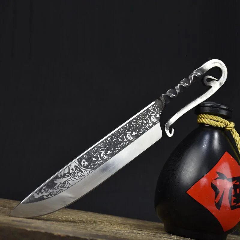 

Bone carving knife kitchen knife forging fruit knife light super sharp retro tea household 7Cr17MOV steel