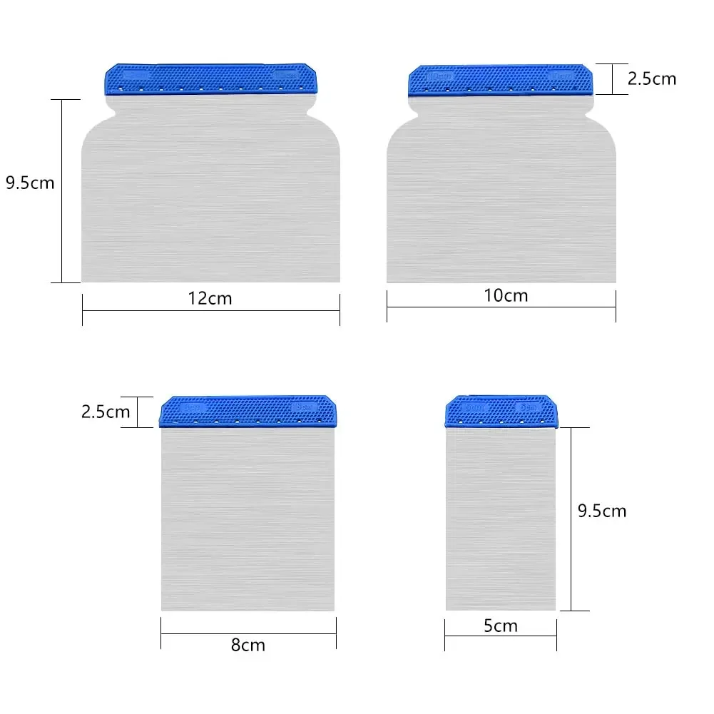 4pcs/lot Scraper Putty Knife Blade Painting Tools Hand Plastering Cleaning Blade Shovel Wallpaper/Decals/Drywall Finishing putty knife scraper drywall spatula wall scraper paint scraper