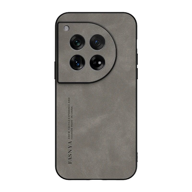 

For OnePlus 12 Phone: Sheepskin Leather Case for OnePlus 12 11 10 - Ring Holder Protective Len Luxury Men Mobile Gift Cover
