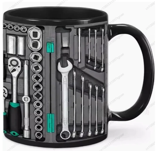 새로운 도구 정비사 도구 상자 세라믹 커피 마크 컵 정비사 세트