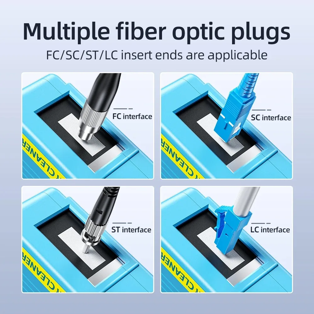 A-550 광섬유 끝단 세척 박스 피그테일 클리너 카세트 광섬유 닦는 도구 Ftth 광섬유 클리너 도구 SC/ST/FC