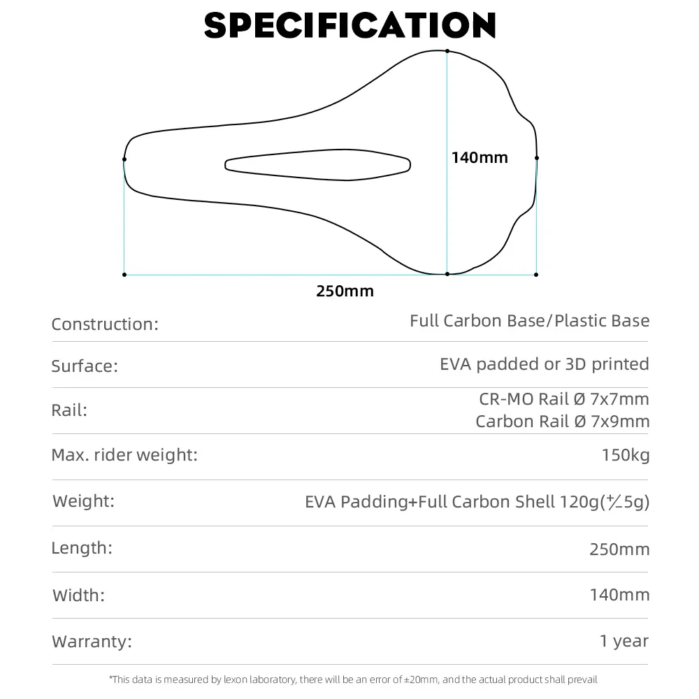 RYET 3D Printed Carbon Bike Saddle 5