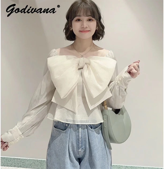 japanese-style-off-shoulder-top-spring-autumn-new-ladies-sweet-cute-bow-square-collar-blouse-fashion-women's-long-sleeve-shirts