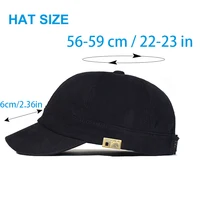 Four Seasons Short Brim Baseball Cap Cotton Men Women Soft Vintage Dad Hat Adjustable Trucker Style Low Profile Caps 2