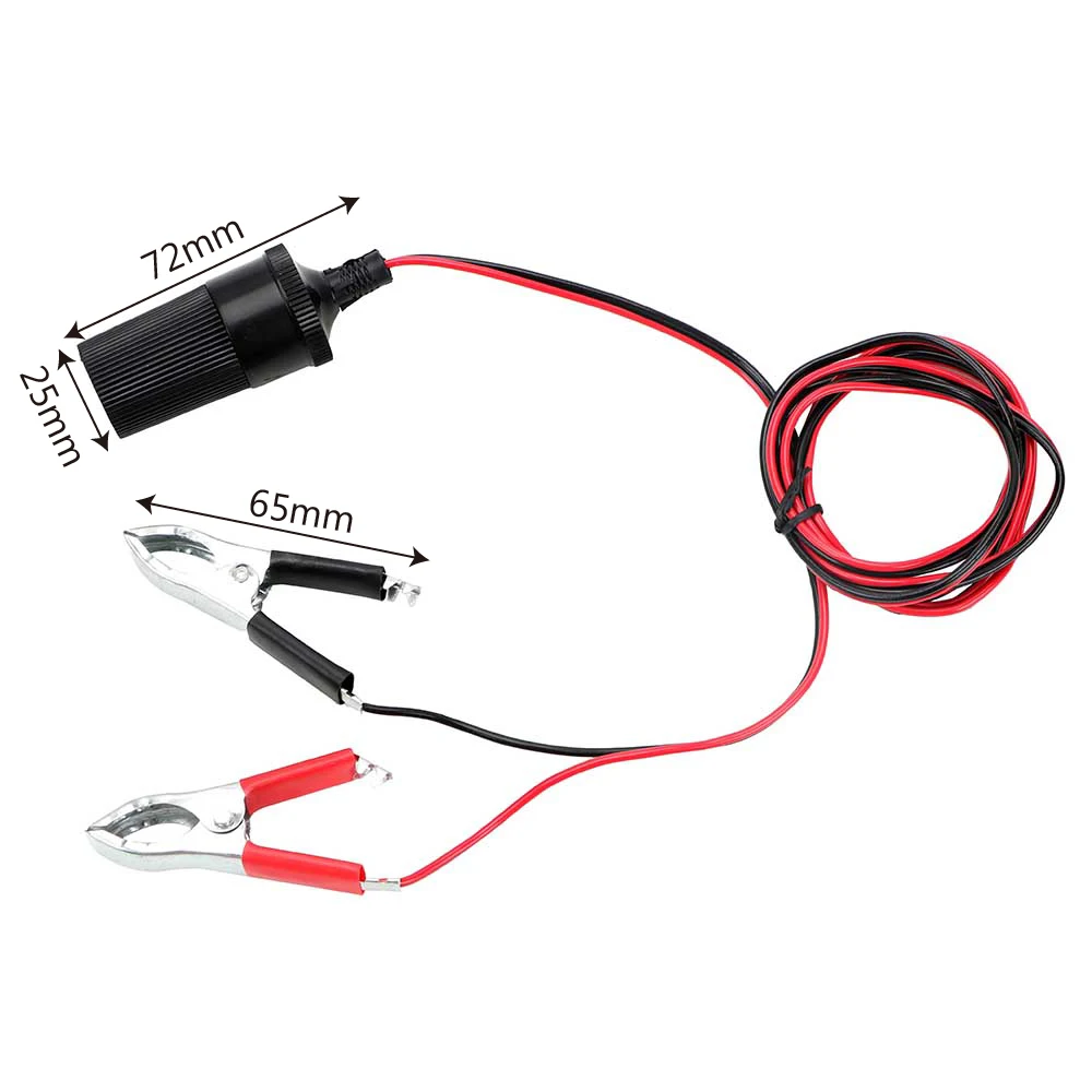 Car Accessories 12V 15A Female Batteries Socket Plug Car Battery Terminal Clamp Clip Cigarette Lighter Power Socket Adaptor 5