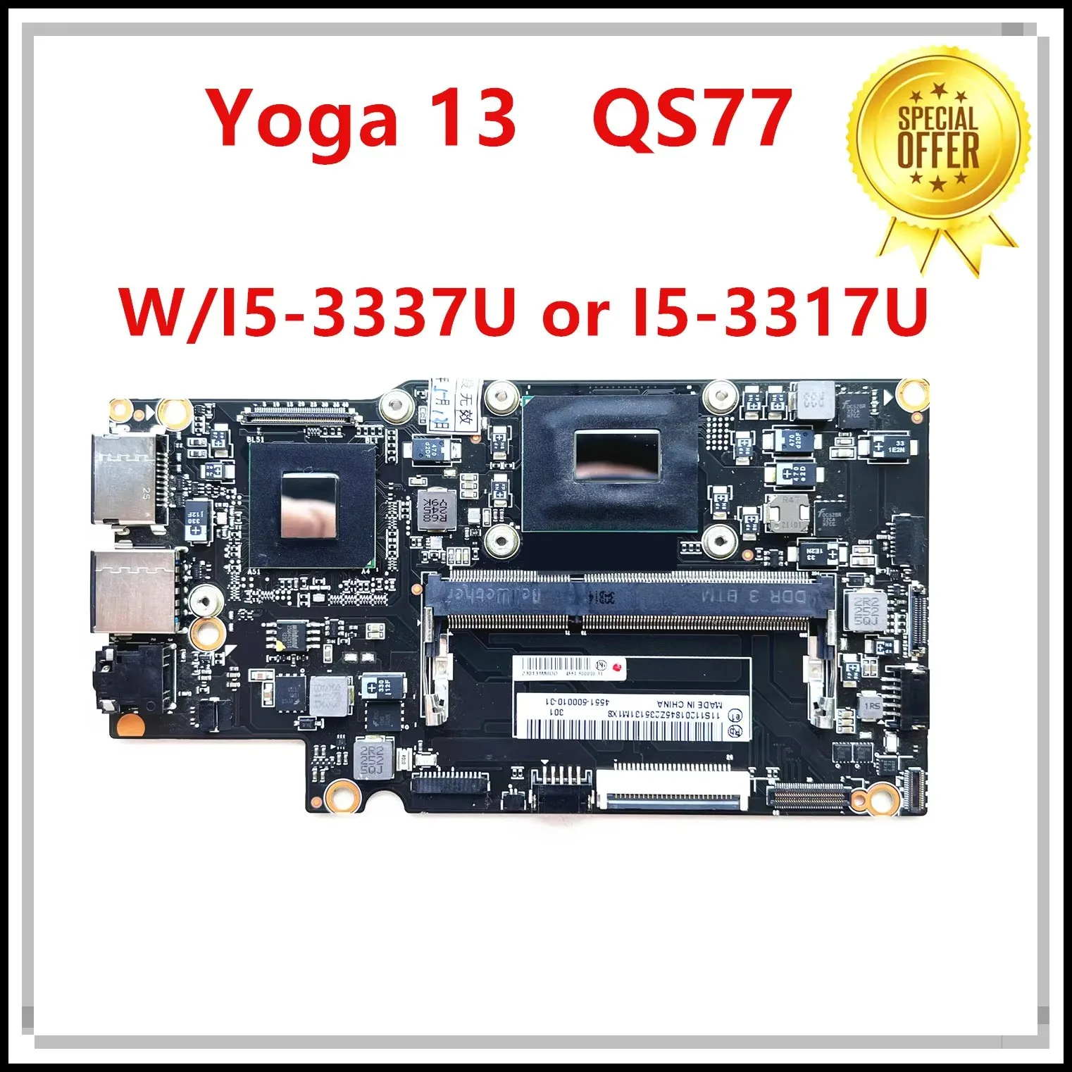 Used For Lenovo Yoga 13 Laptop Motherboard I3-3217U I3-3227U