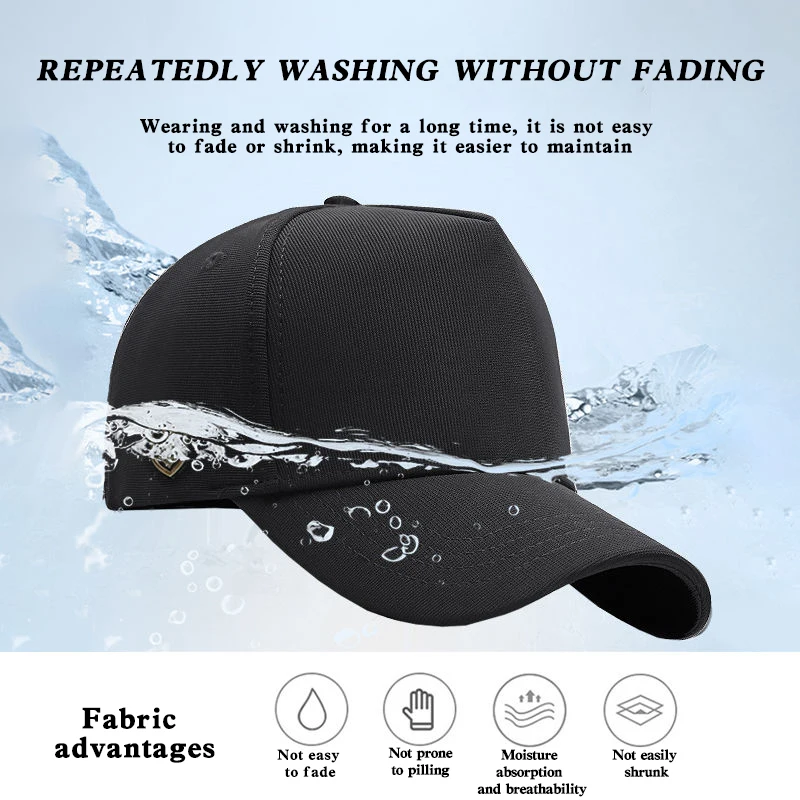 Big Head Circumference Tall Crown Back Sealing Hat Men's New Baseball Cap Fashion Face-Looking Small Reverse Wear Peaked Cap 4