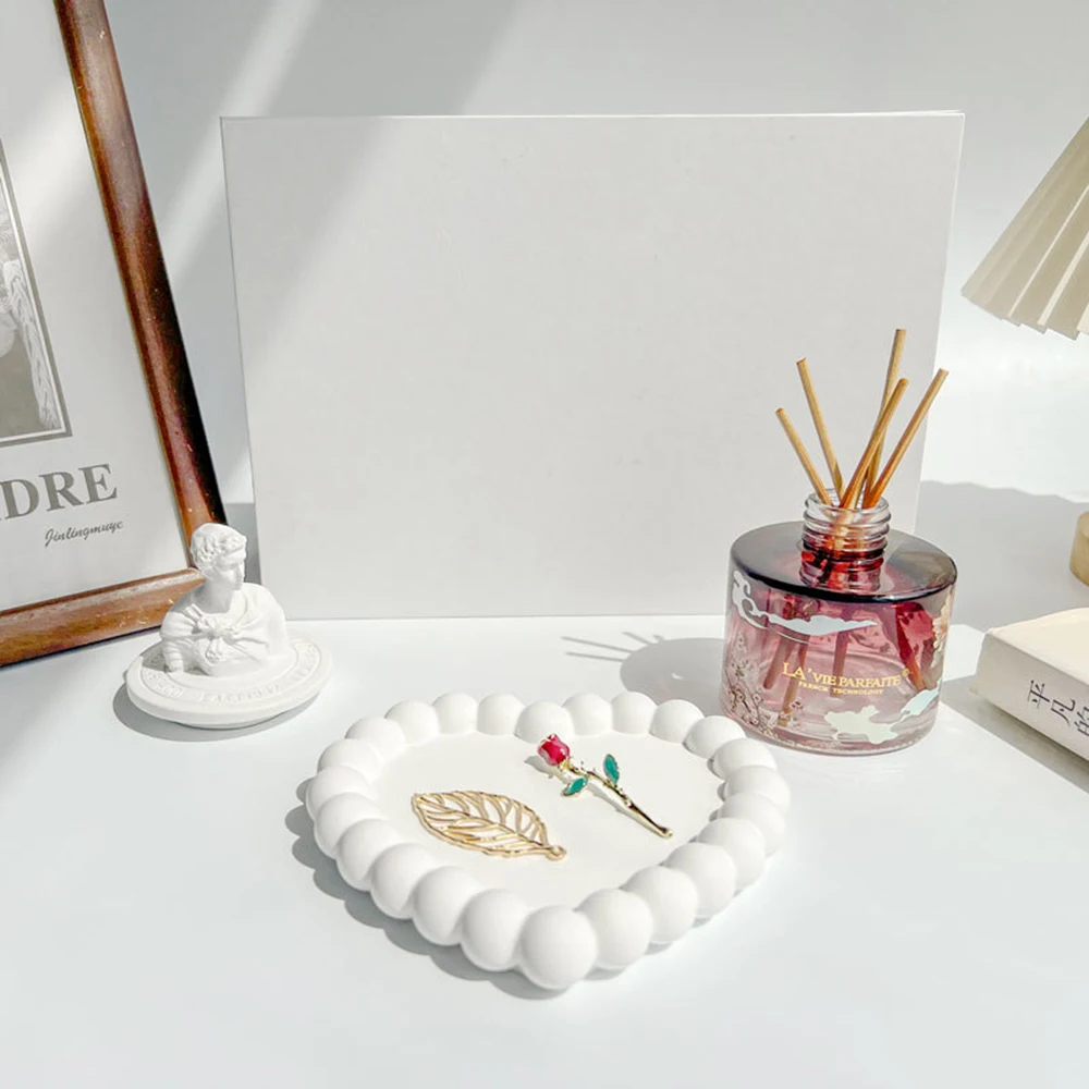 Solid color aromatherapy candle tray coaster irregular Flower Pot Base shooting props jewelry storage tray Home Decor candle tray coaster