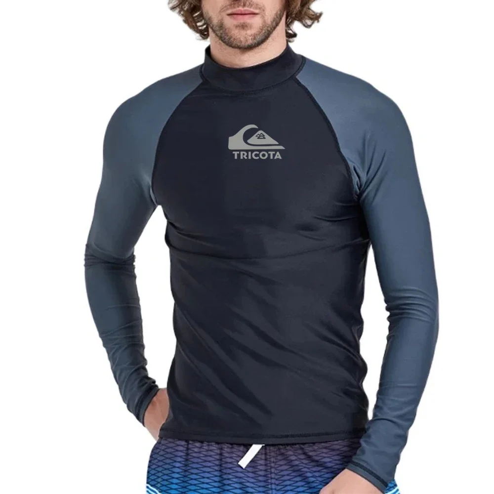 Men Swimming Surfing Shirt Clothing Water Sports Rashguar Diving Tops Long Sleeve UV Protection Swimwear Beach