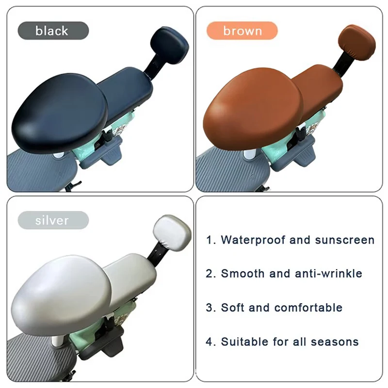PU Leather Waterproof Electric Bicycle Seat Cover Universal Electric Vehicle Scooters Bike Seat Protector Sunscreen Prevent Wear