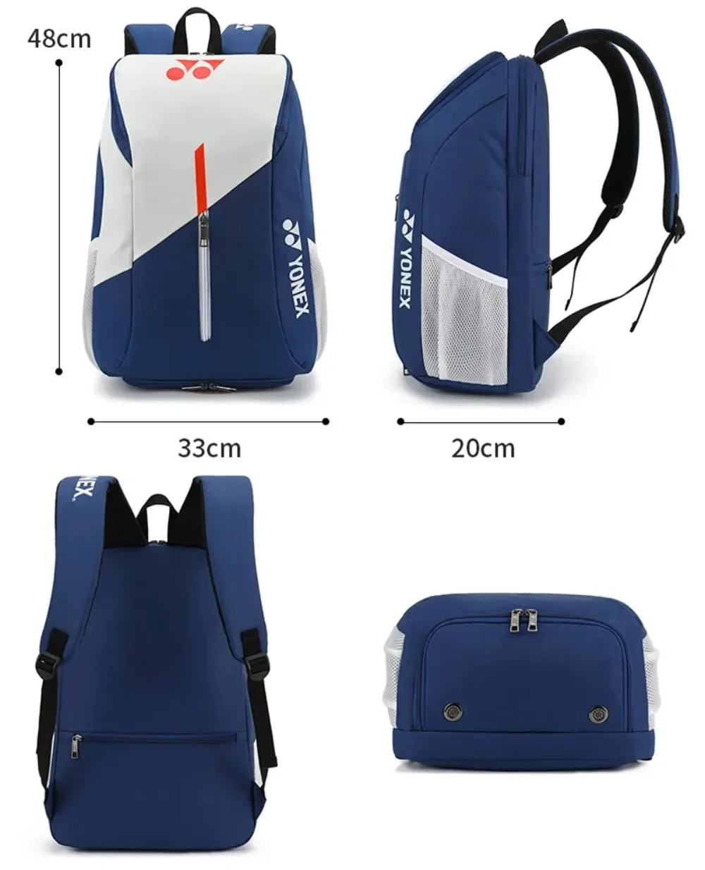 YONEX High Quality Badminton Backpack For 2-4 Rackets Women Men With Shoes Compartment Ergonomic Design Tennis Racquet Bag 6