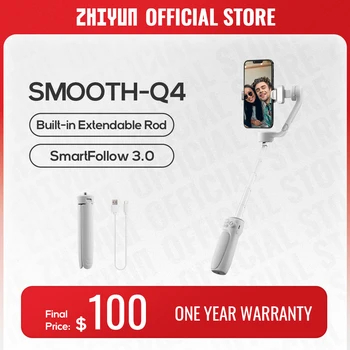 ZHIYUN 공식 부드러운 Q4 스마트폰 짐벌, 3 축 핸드헬드 안정기, 아이폰 15 프로 맥스, 화웨이, 삼성, 샤오미 휴대폰 짐벌